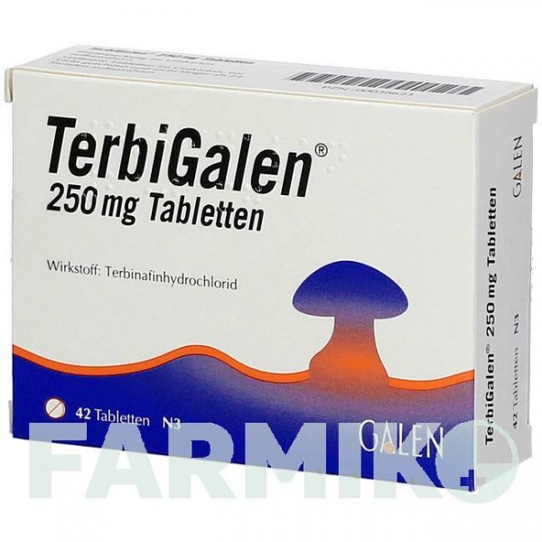 ТЕРБИГАЛЕН (TERBIGALEN) 250 мг таблетки 42 шт - Тербинафин GALENPHARMA