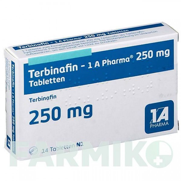 ТЕРБІНАФІН (TERBINAFIN) 250 мг таблетки 14 шт - Тербінафін 1 A PHARMA
