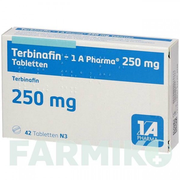 ТЕРБИНАФИН (TERBINAFIN) 250 мг таблетки 42 шт - Тербинафин 1 A PHARMA