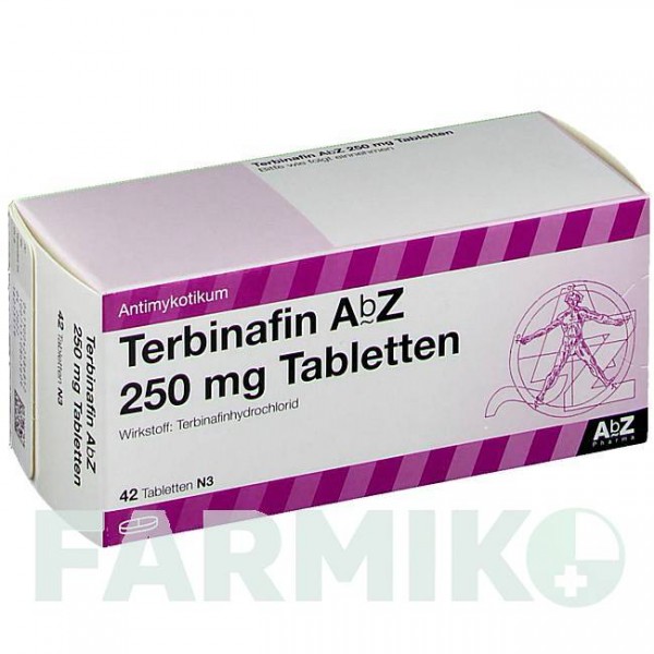 ТЕРБІНАФІН (TERBINAFIN) 250 мг таблетки 42 шт - Тербінафін ABZ PHARMA