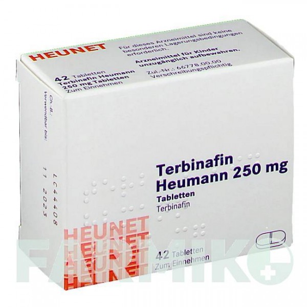 ТЕРБИНАФИН (TERBINAFIN) 250 мг таблетки 42 шт - Тербинафин HEUNET PHARMA