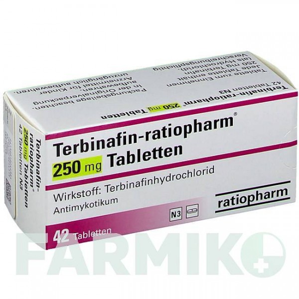 ТЕРБІНАФІН (TERBINAFIN) 250 мг таблетки 42 шт - Тербінафін RATIOPHARM