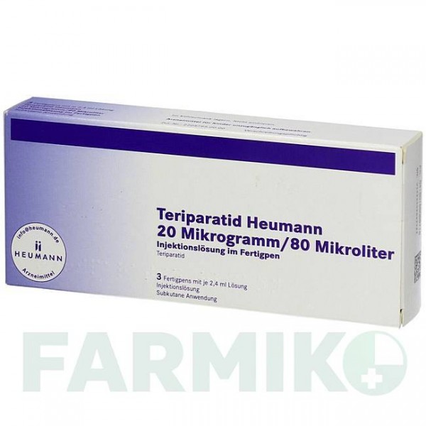 ТЕРИПАРАТИД (TERIPARATID) 20 мкг/80 мкл раствор 1 шт - Терипаратид HEUMANN PHARMA