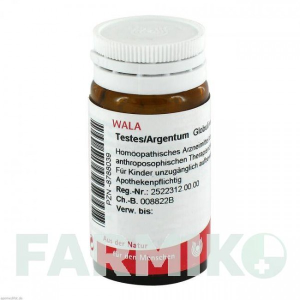 ТЕСТЕС АРГЕНТУМ (TESTES ARGENTUM) глобули 20 г - Гомеопатия WALA HEILMITTEL