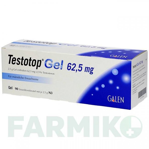 ТЕСТОТОП (TESTOTOP) 62,5 мг гель 90 шт - Тестостерон GALENPHARMA