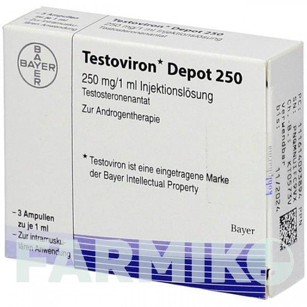 ТЕСТОВИРОН (TESTOVIRON) 250 раствор 3x1 мл - Тестостерон KOHLPHARMA