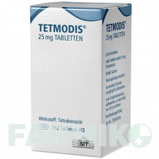 ТЕТМОДИС (TETMODIS) 25 мг таблетки 112 шт - Тетрабеназин AOP ORPHAN PHARMACEUTICALS