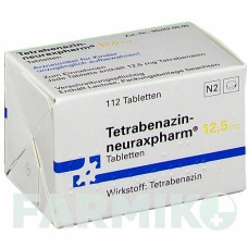 ТЕТРАБЕНАЗИН (TETRABENAZIN) 12,5 мг таблетки 112 шт - Тетрабеназин NEURAXPHARM