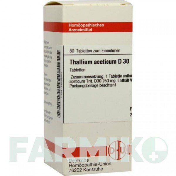 ТАЛЛИУМ АЦЕТИКУМ (THALLIUM ACETICUM) D 30 таблетки 80 шт - Гомеопатия DHU
