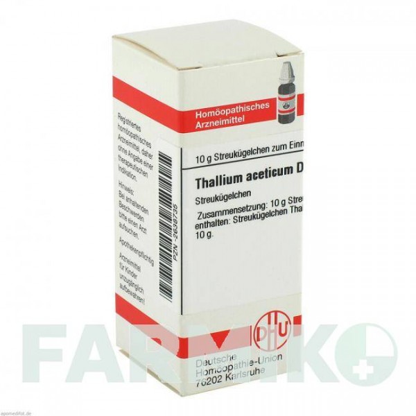 ТАЛЛИУМ АЦЕТИКУМ (THALLIUM ACETICUM) D 6 глобули 10 г - Гомеопатия DHU