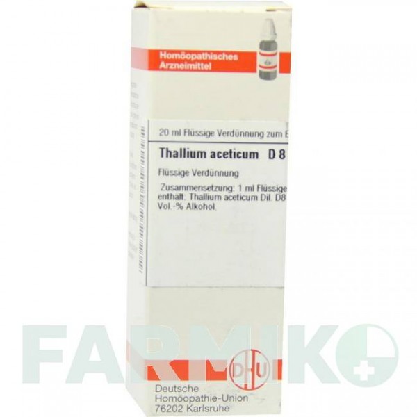 ТАЛЛИУМ АЦЕТИКУМ (THALLIUM ACETICUM) D 8 раствор 20 мл - Гомеопатия DHU
