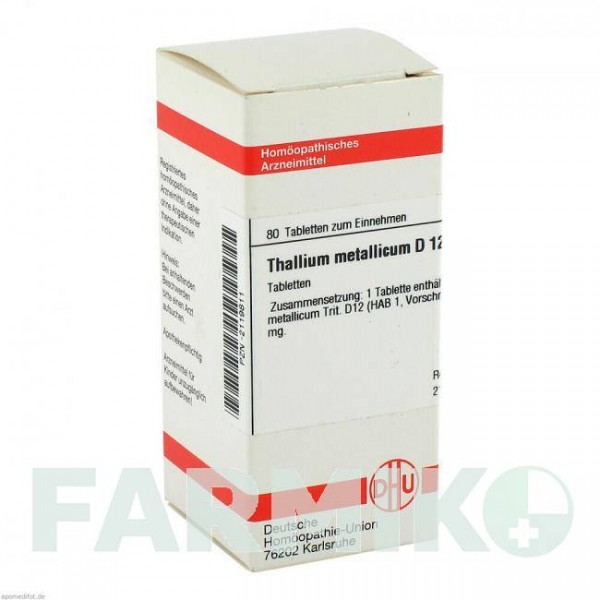 ТАЛЛИУМ МЕТАЛЛИКУМ (THALLIUM METALLICUM) D 12 таблетки 80 шт - Гомеопатия DHU