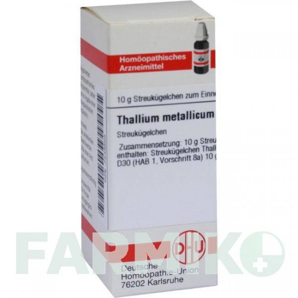 ТАЛЛИУМ МЕТАЛЛИКУМ (THALLIUM METALLICUM) D 30 глобули 10 г - Гомеопатия DHU