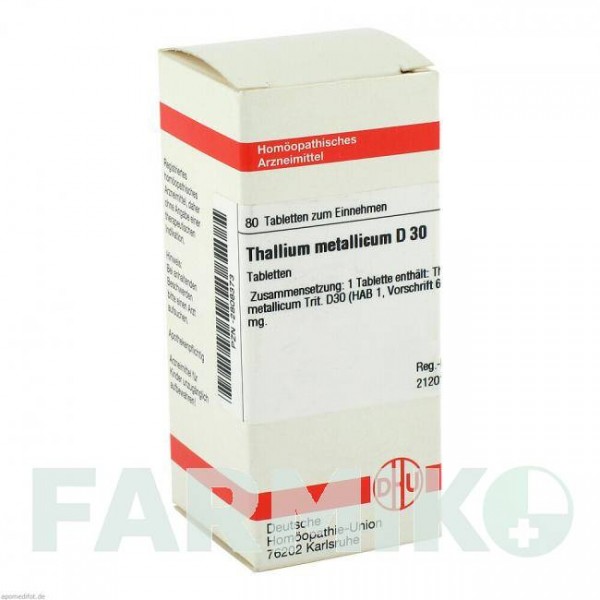 ТАЛЛИУМ МЕТАЛЛИКУМ (THALLIUM METALLICUM) D 30 таблетки 80 шт - Гомеопатия DHU