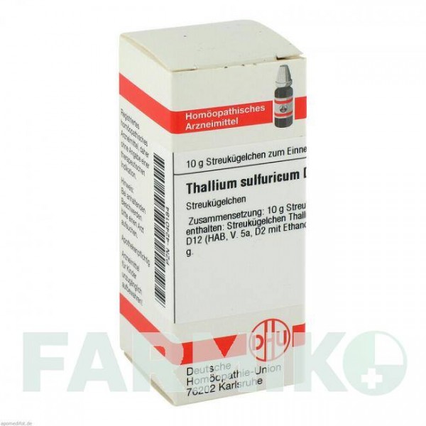 ТАЛЛИУМ СУЛЬФУРИКУМ (THALLIUM SULFURICUM) D 12 глобули 10 г - Гомеопатия DHU