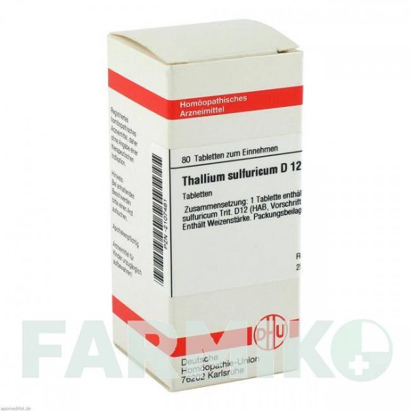 ТАЛЛИУМ СУЛЬФУРИКУМ (THALLIUM SULFURICUM) D 12 таблетки 80 шт - Гомеопатия DHU