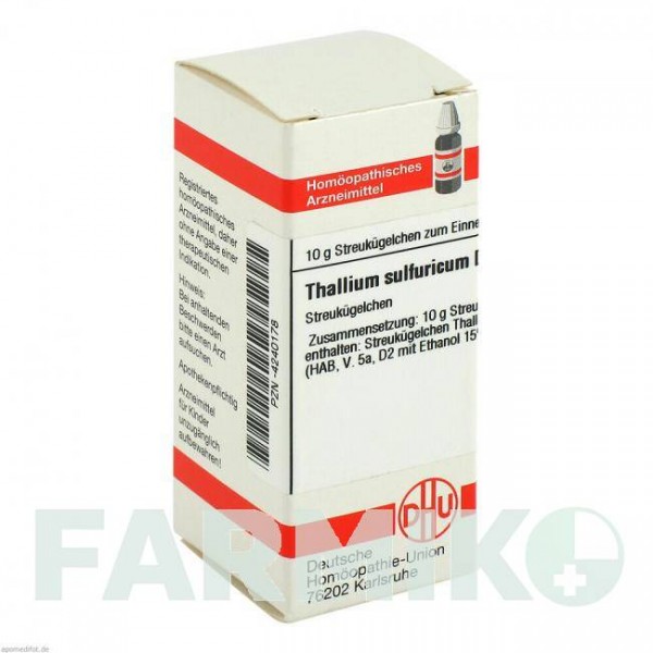 ТАЛЛИУМ СУЛЬФУРИКУМ (THALLIUM SULFURICUM) D 6 глобули 10 г - Гомеопатия DHU