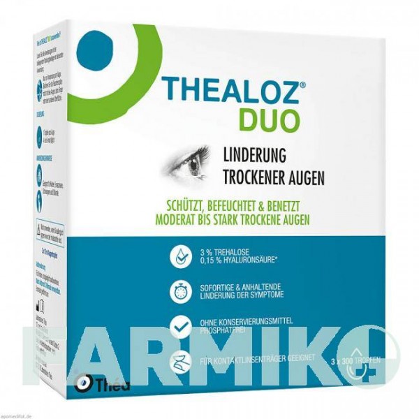 ТЕАЛОЗ (THEALOZ) капли 3x10 мл - Активные вещества THEA FARMA