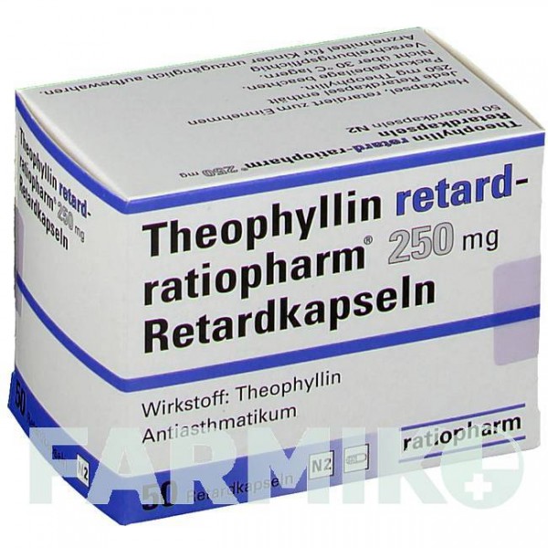 ТЕОФІЛІН (THEOPHYLLIN) 250 мг капсули 50 шт - Теофілін RATIOPHARM