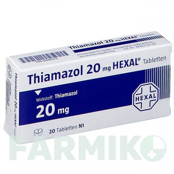 ТИАМАЗОЛ (THIAMAZOL) 20 мг таблетки 20 шт - Тиамазол HEXAL
