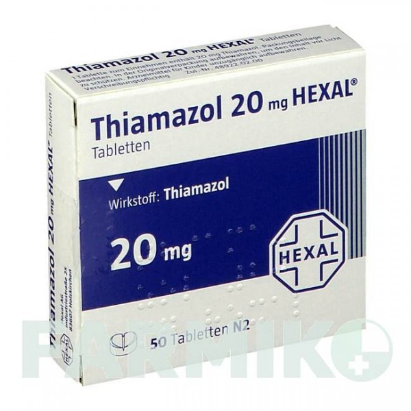 ТИАМАЗОЛ (THIAMAZOL) 20 мг таблетки 50 шт - Тиамазол HEXAL