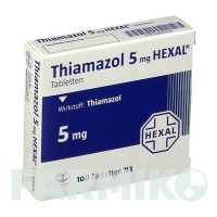 ТІАМАЗОЛ (THIAMAZOL) 5 мг таблетки 100 шт - Тіамазол HEXAL