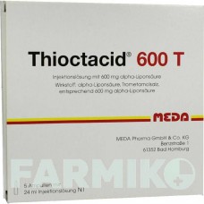 ТІОКТАЦИД (THIOCTACID) 600 розчин 5x24 мл - Тіоктова кислота MEDA PHARMA