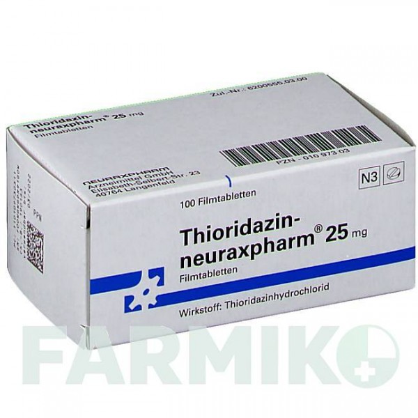ТІОРИДАЗИН (THIORIDAZIN) 25 мг таблетки 100 шт - Тіоридазин NEURAXPHARM