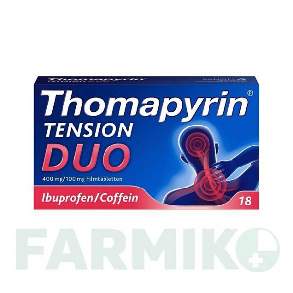 ТОМАПИРИН ТЕНСИОН (THOMAPYRIN TENSION) 400 мг/100 мг таблетки 18 шт - Ибупрофен, Другое A.NATTERMANN & CIE