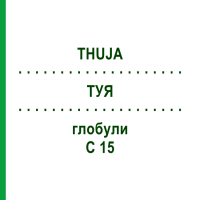 ТУЯ (THUJA) C 15 глобули 10 г - Гомеопатия DHU