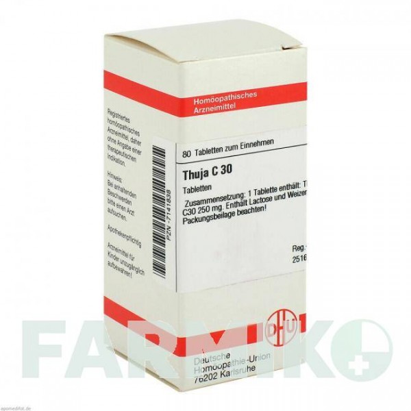 ТУЯ (THUJA) C 30 таблетки 80 шт - Гомеопатия DHU