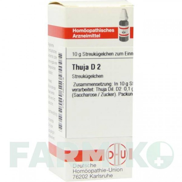 ТУЯ (THUJA) D 2 глобули 10 г - Гомеопатия DHU