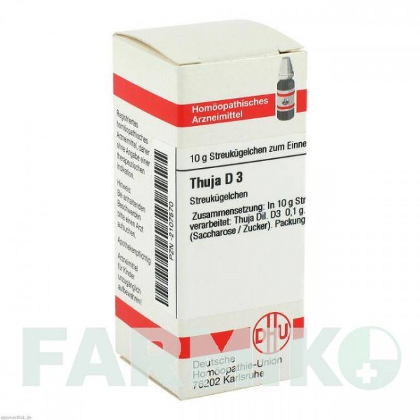 ТУЯ (THUJA) D 3 глобули 10 г - Гомеопатия DHU