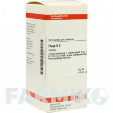 ТУЯ (THUJA) D 3 таблетки 200 шт - Гомеопатия DHU