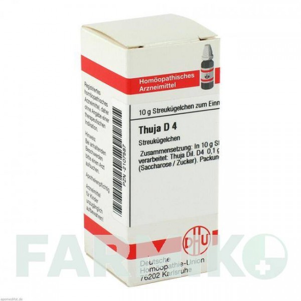ТУЯ (THUJA) D 4 глобули 10 г - Гомеопатия DHU