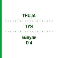 ТУЯ (THUJA) D 4 ампулы 8x1 мл - Гомеопатия DHU