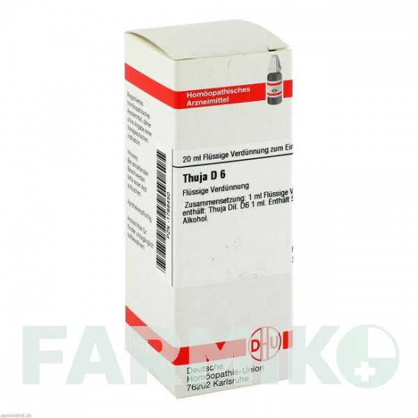 ТУЯ (THUJA) D 6 раствор 20 мл - Гомеопатия DHU