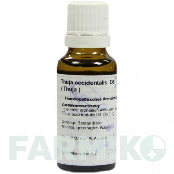ТУЯ (THUJA) D 6 раствор 20 мл - Гомеопатия HANOSAN