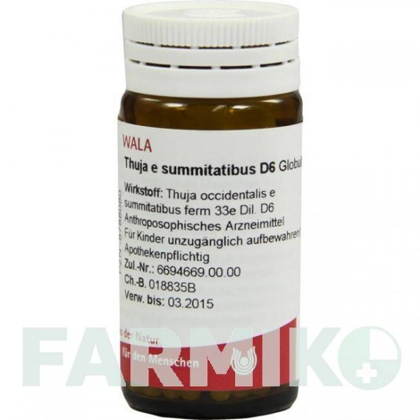 ТУЯ (THUJA) D 6 глобули 20 г - Гомеопатия WALA HEILMITTEL