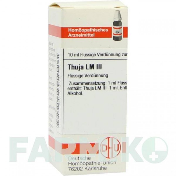 ТУЯ (THUJA) LM III раствор 10 мл - Гомеопатия DHU