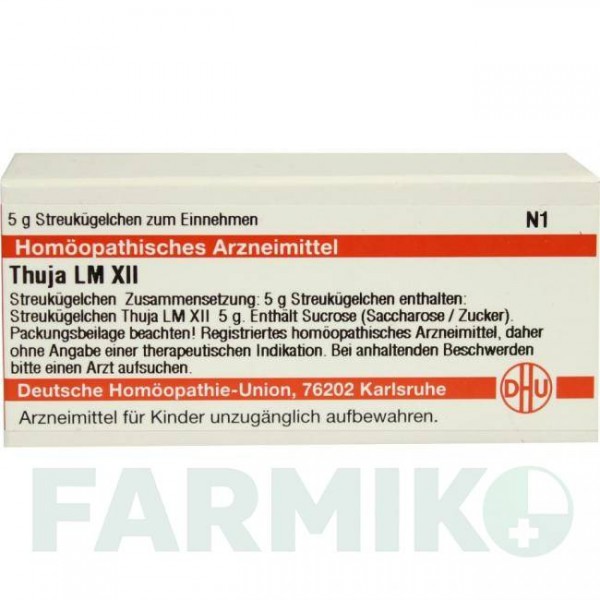 ТУЯ (THUJA) LM XII глобули 5 г - Гомеопатія DHU