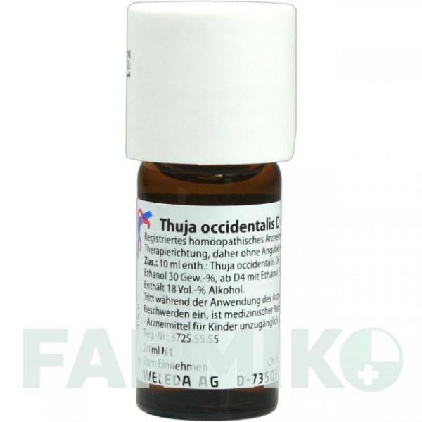 ТУЯ ОКЦИДЕНТАЛИС (THUJA OCCIDENTALIS) D 6 раствор 20 мл - Гомеопатия WELEDA