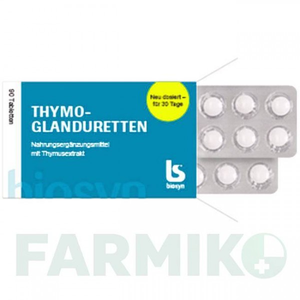 ТІМО ГЛАНДУРЕТТЕН (THYMO GLANDURETTEN) таблетки 90 шт - Активні речовини BIOSYN