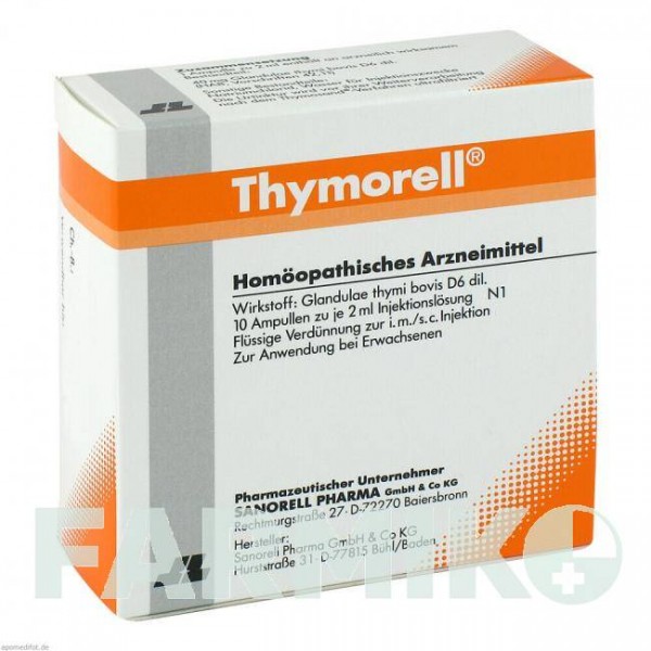 ТИМОРЕЛЛ (THYMORELL) ампулы 10x2 мл - Гомеопатия SANORELL PHARMA