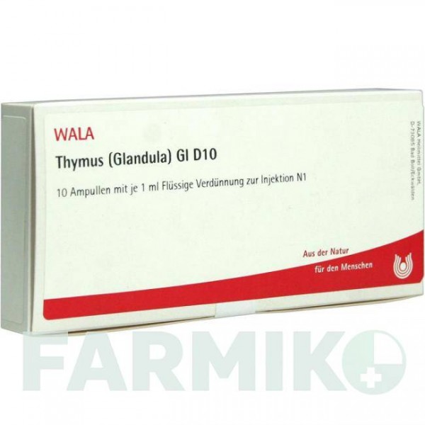 ТИМУС ГЛАНДУЛА (THYMUS GLANDULA) D 10 ампулы 10x1 мл - Гомеопатия WALA HEILMITTEL