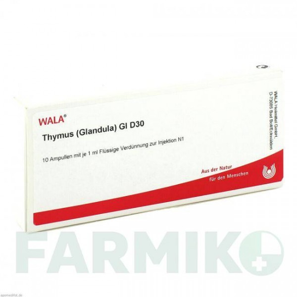 ТИМУС ГЛАНДУЛА (THYMUS GLANDULA) D 30 ампулы 10x1 мл - Гомеопатия WALA HEILMITTEL
