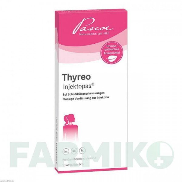 ТИРЕО ИНЖЕКТОПАС (THYREO INJEKTOPAS) раствор для инъекций 10 шт - Гомеопатия PASCOE