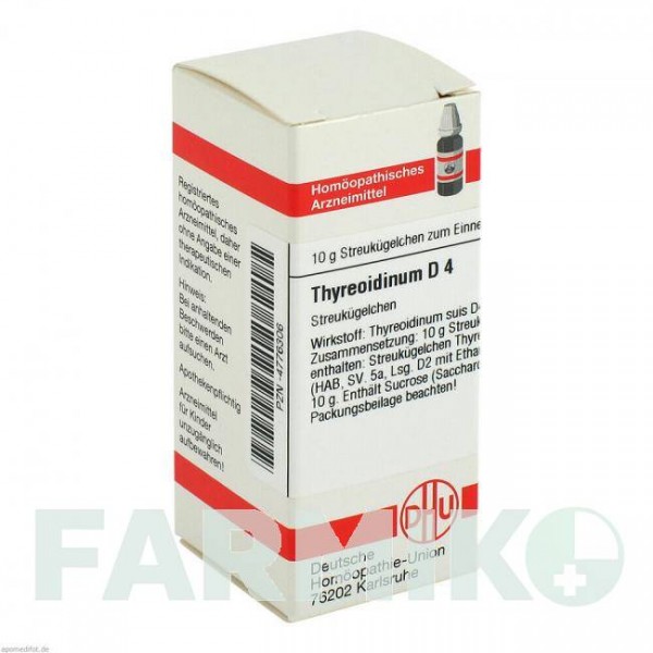 ТИРЕОИДИНУМ (THYREOIDINUM) D 4 глобули 10 г - Гомеопатия DHU