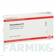 ТИРЕОИДИНУМ (THYREOIDINUM) D 6 ампулы 8x1 мл - Гомеопатия DHU