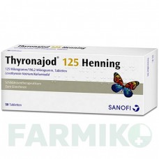 ТИРОНАЙОД (THYRONAJOD) 125 таблетки 50 шт - Левотироксин, Йодид калия SANOFI